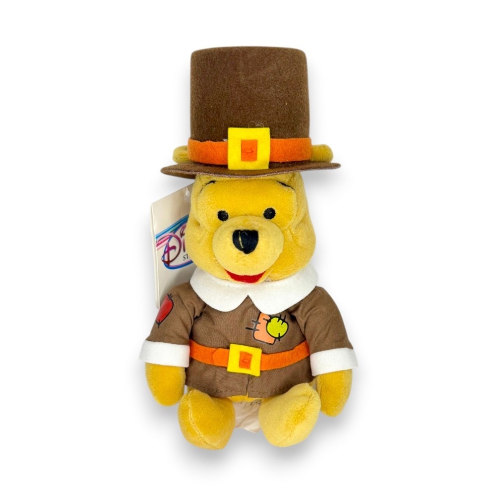 Pilgrim Winnie the Pooh | Thanksgiving Bear | Vintage Disney Store Bean Bag